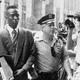Defendant Yusef Salaam walks into courthouse in The Central Park Five. (Daily New/Getty Images)
